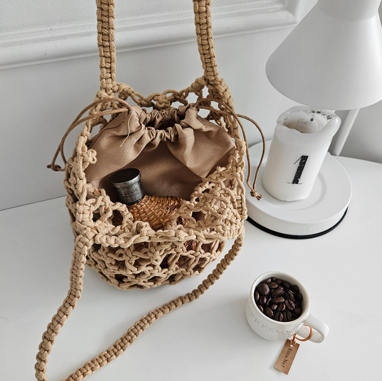 ドローストリングルーズノットトートバッグポーチ付 | 詳細画像7