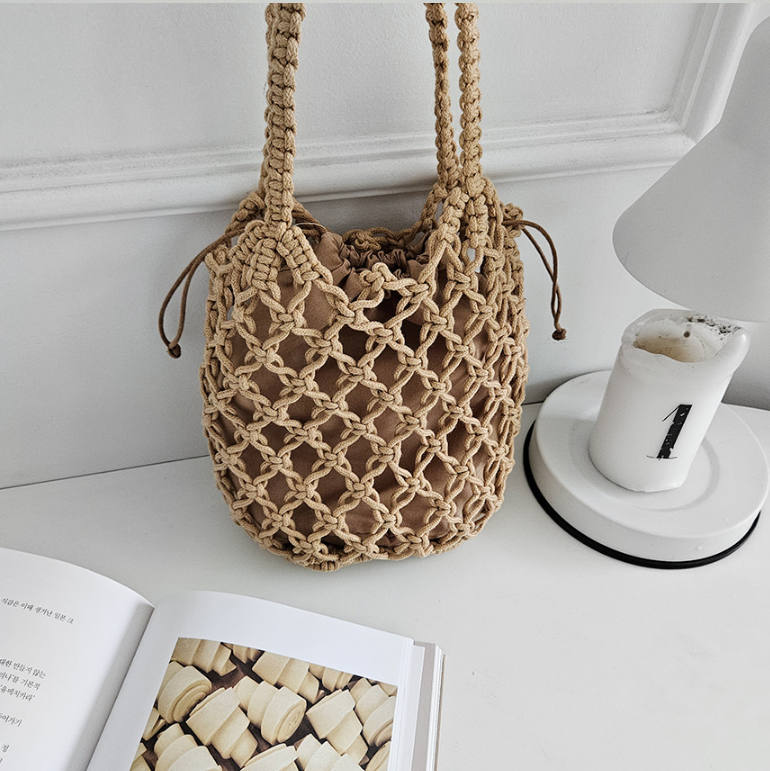 ドローストリングルーズノットトートバッグポーチ付 | 詳細画像9