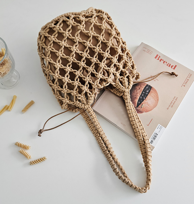 ドローストリングルーズノットトートバッグポーチ付 | 詳細画像12