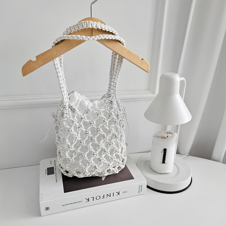 ドローストリングルーズノットトートバッグポーチ付 | 詳細画像13