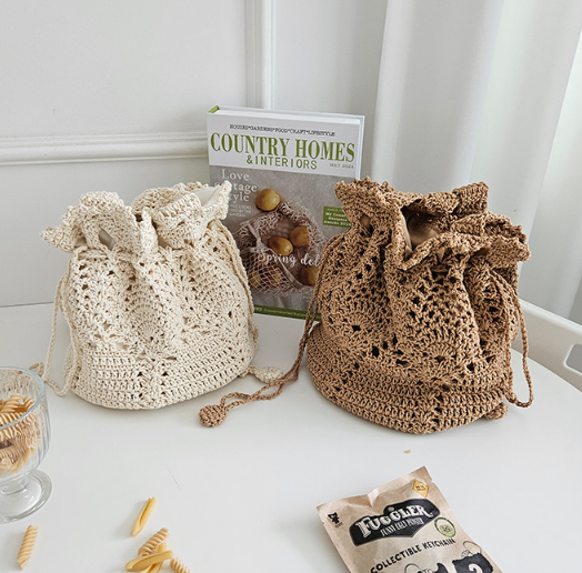 コットンシャーリングドローストリングトートバッグ | 詳細画像2