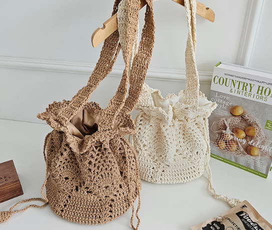 コットンシャーリングドローストリングトートバッグ | 詳細画像4