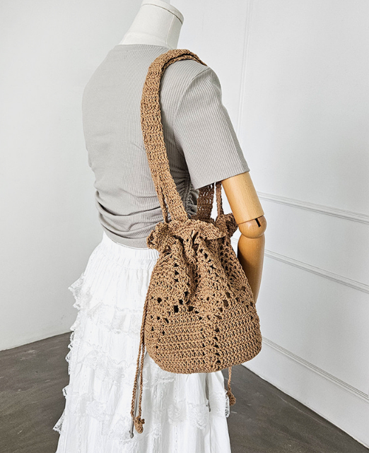 コットンシャーリングドローストリングトートバッグ | 詳細画像6