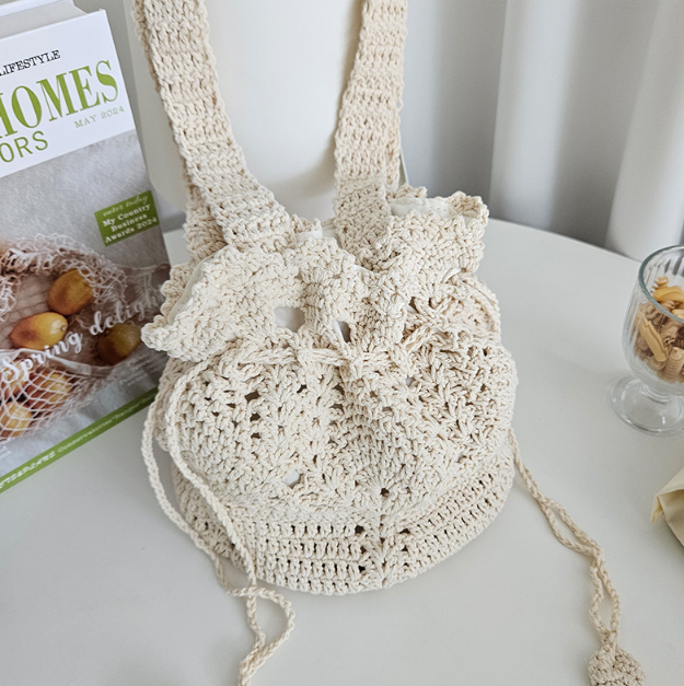 コットンシャーリングドローストリングトートバッグ | 詳細画像8