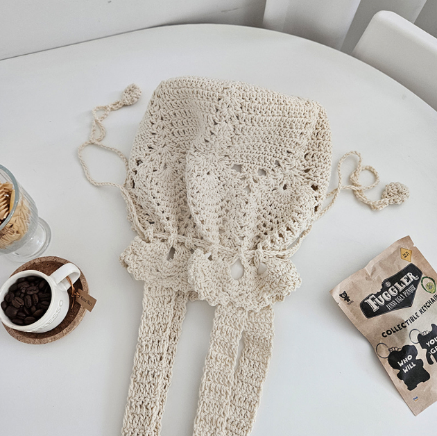 コットンシャーリングドローストリングトートバッグ | 詳細画像13