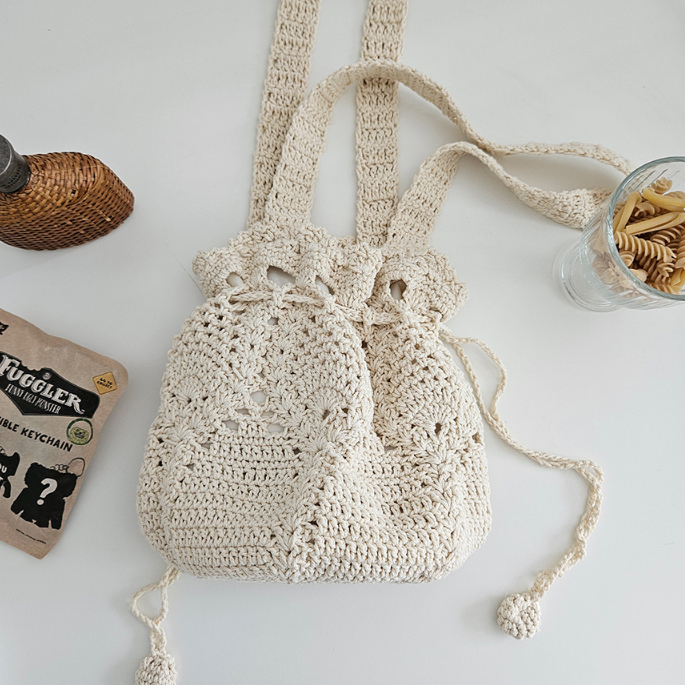 コットンシャーリングドローストリングトートバッグ | 詳細画像14