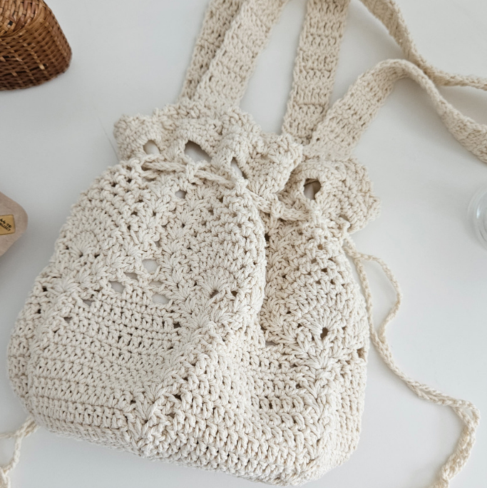 コットンシャーリングドローストリングトートバッグ | 詳細画像15