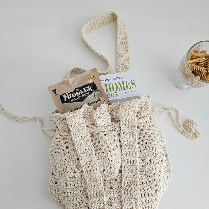 コットンシャーリングドローストリングトートバッグ | 詳細画像16