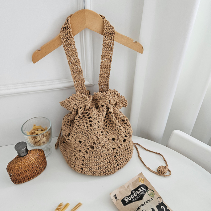 コットンシャーリングドローストリングトートバッグ | 詳細画像18