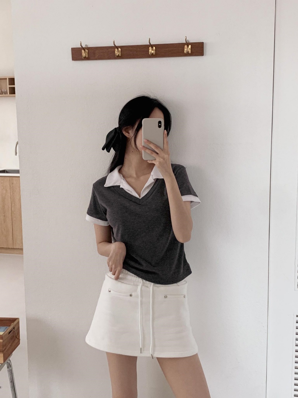 配色カラーベーシックスリム半袖Tシャツ | 詳細画像2