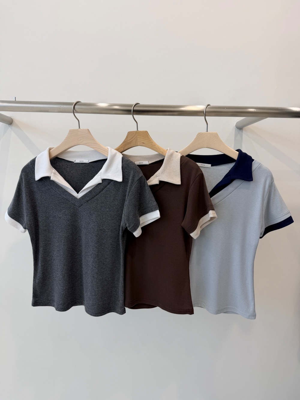 配色カラーベーシックスリム半袖Tシャツ | 詳細画像10