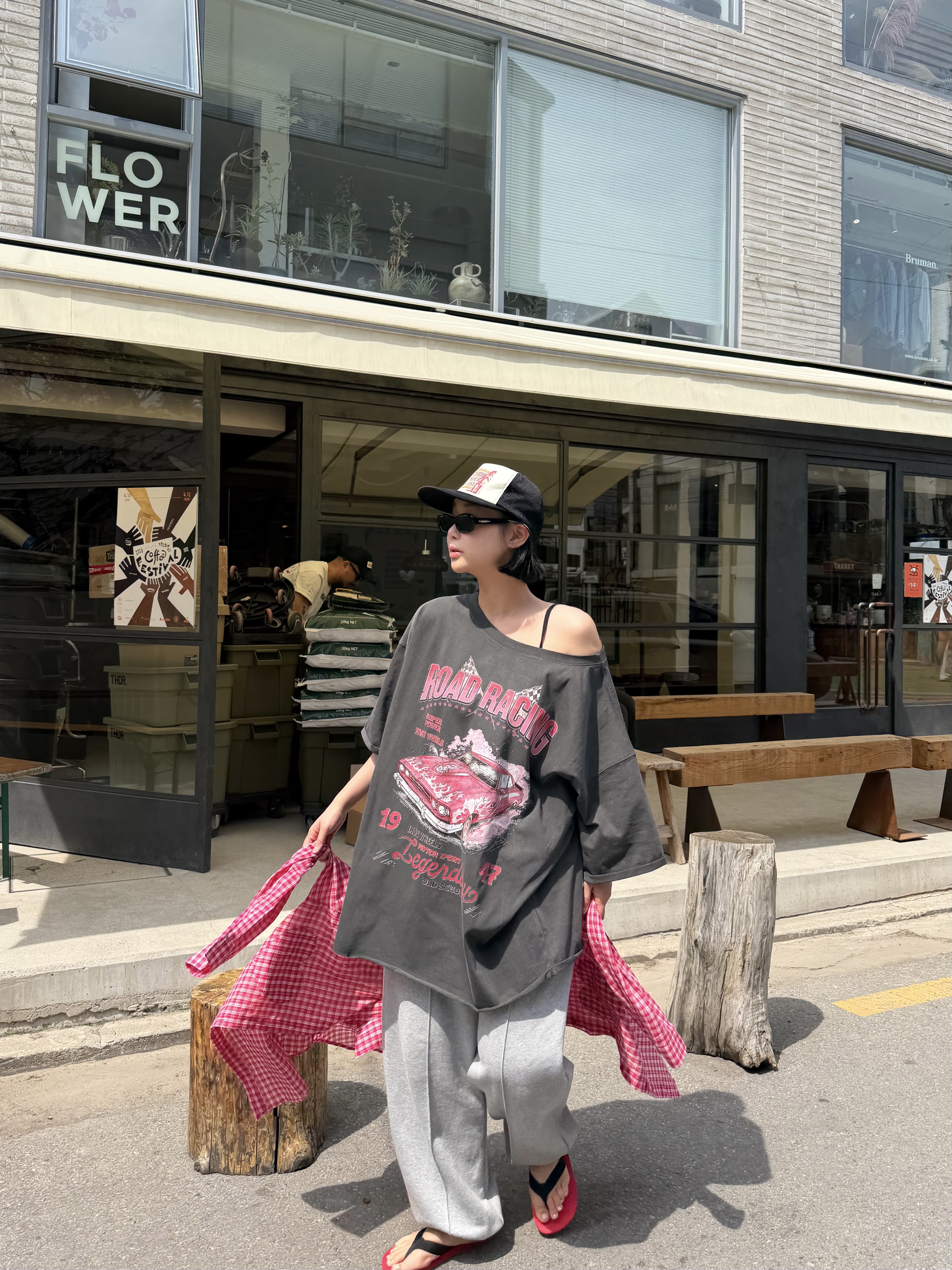 コットンベーシックルーズ半袖プリントTシャツ | 詳細画像14