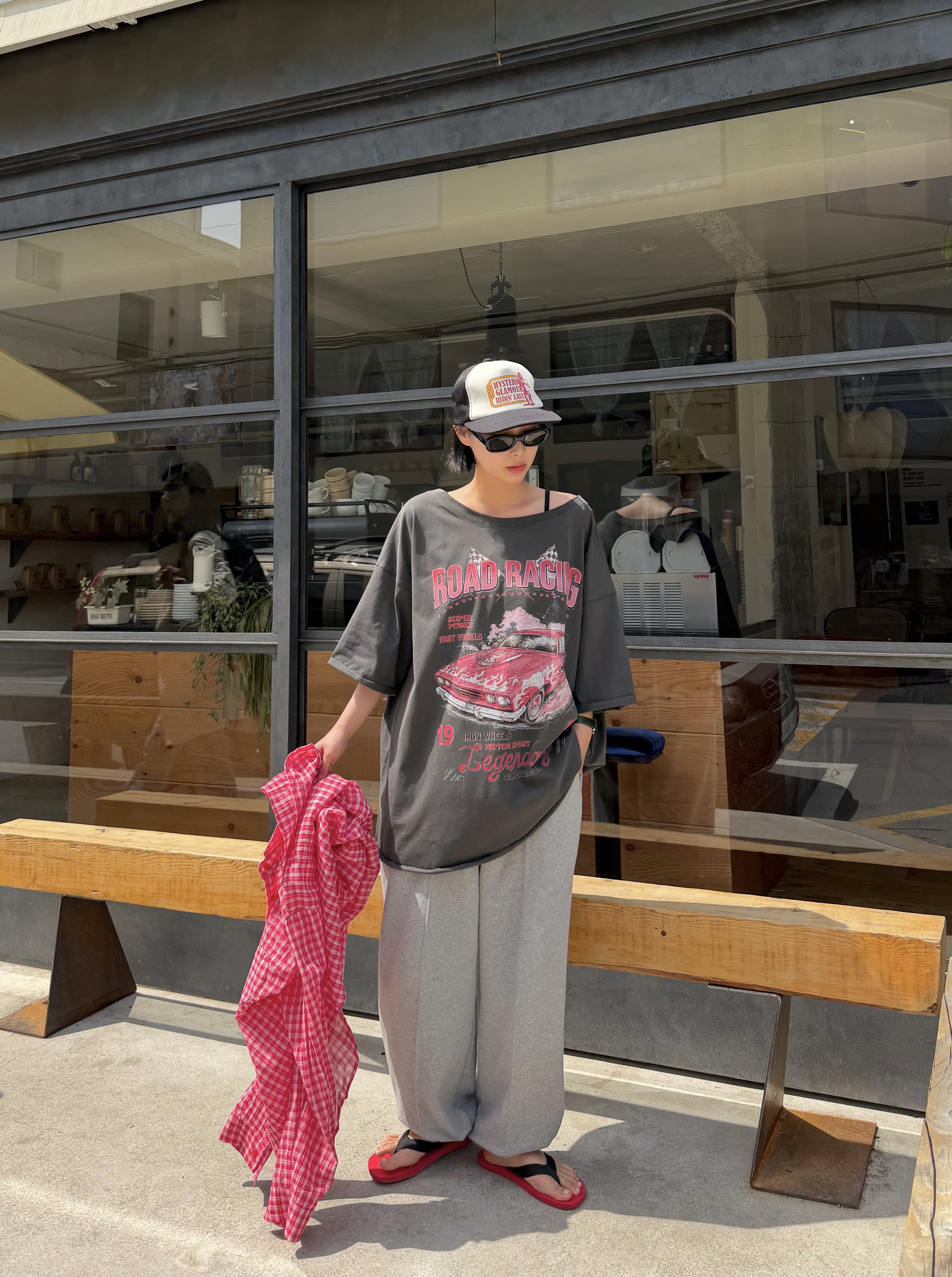 コットンベーシックルーズ半袖プリントTシャツ | 詳細画像5