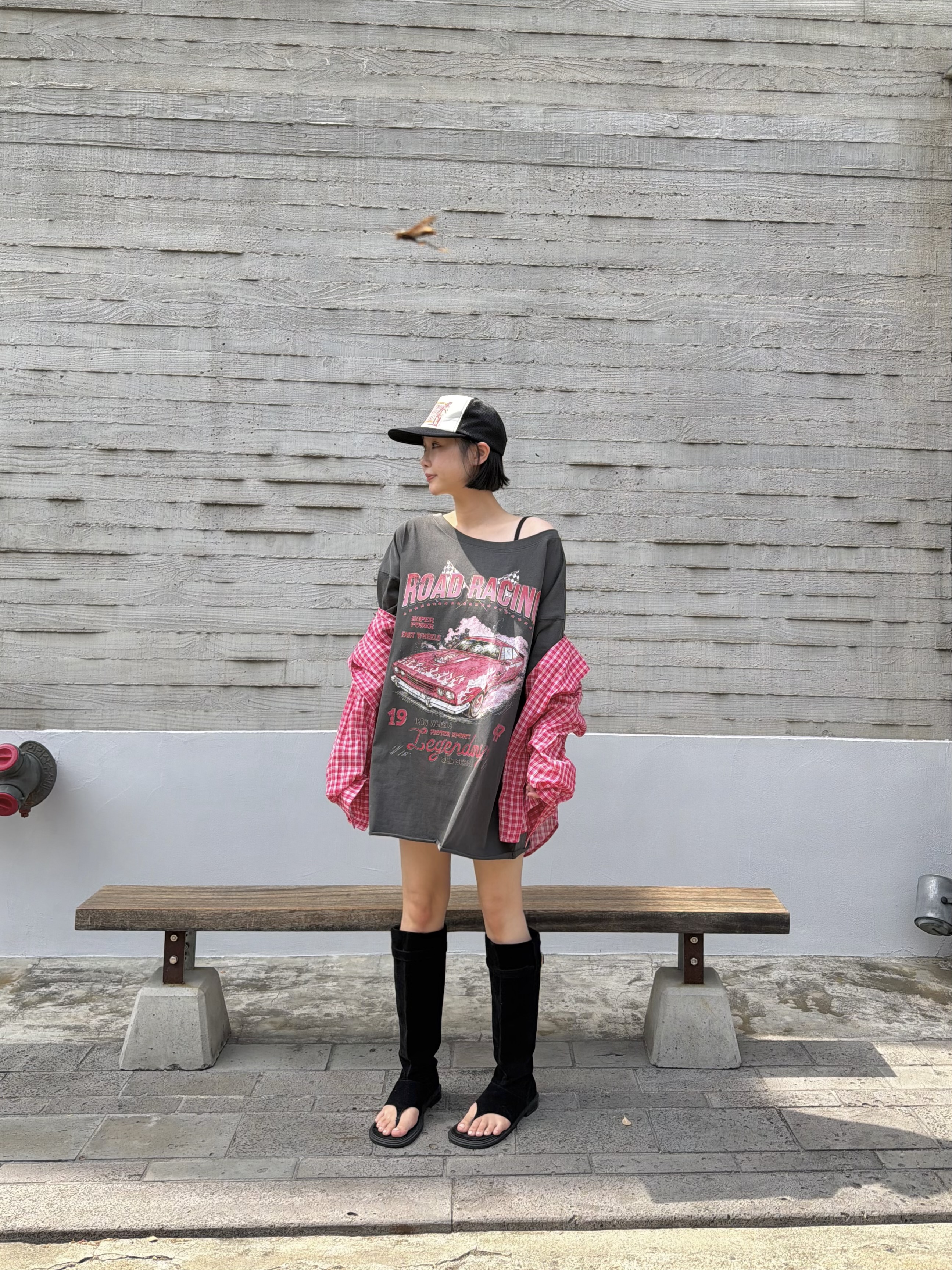 コットンベーシックルーズ半袖プリントTシャツ | 詳細画像15