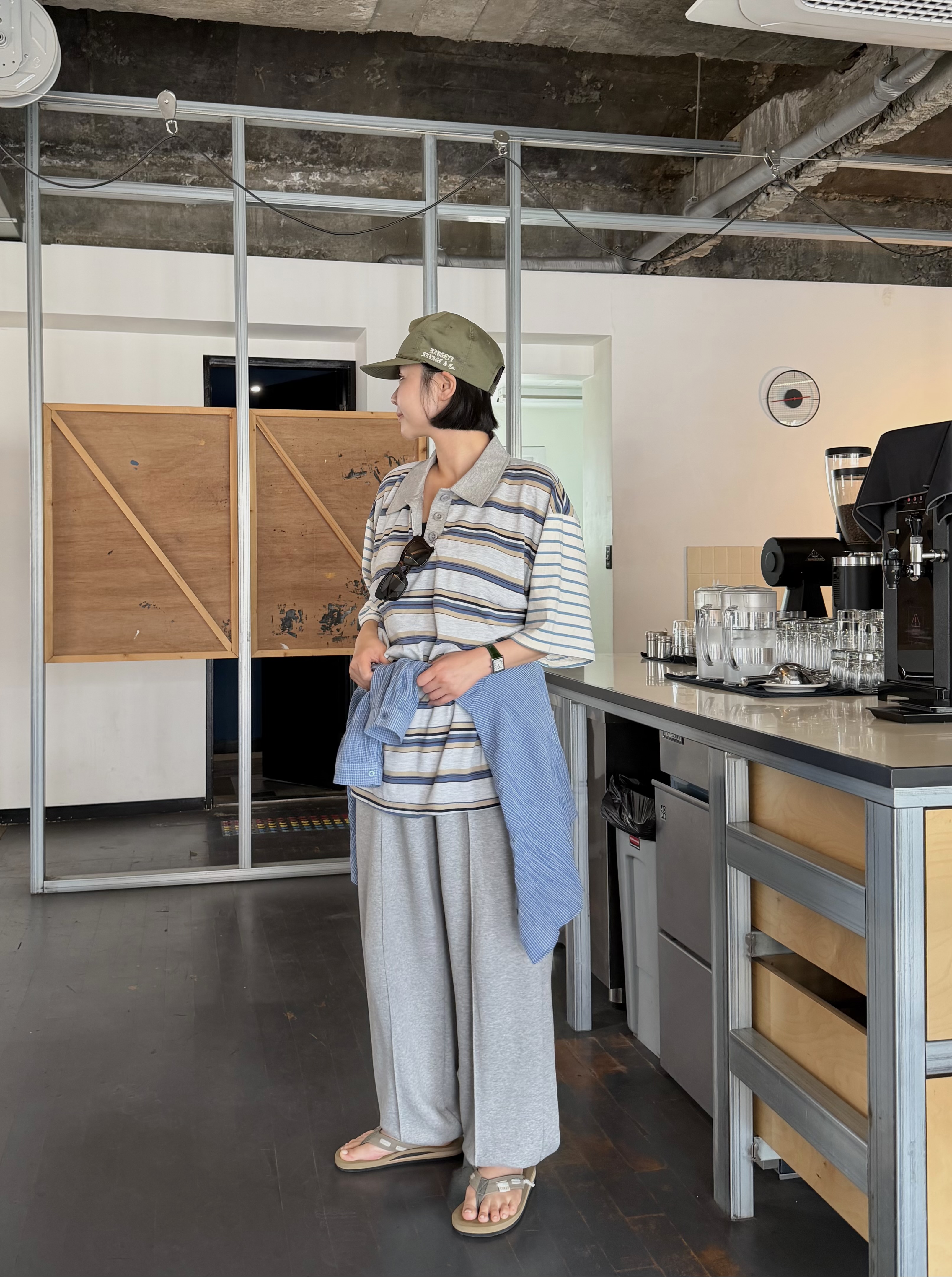 コットンウエストゴムワイドジョガーパンツトレーニングジョガーパンツ | 詳細画像7