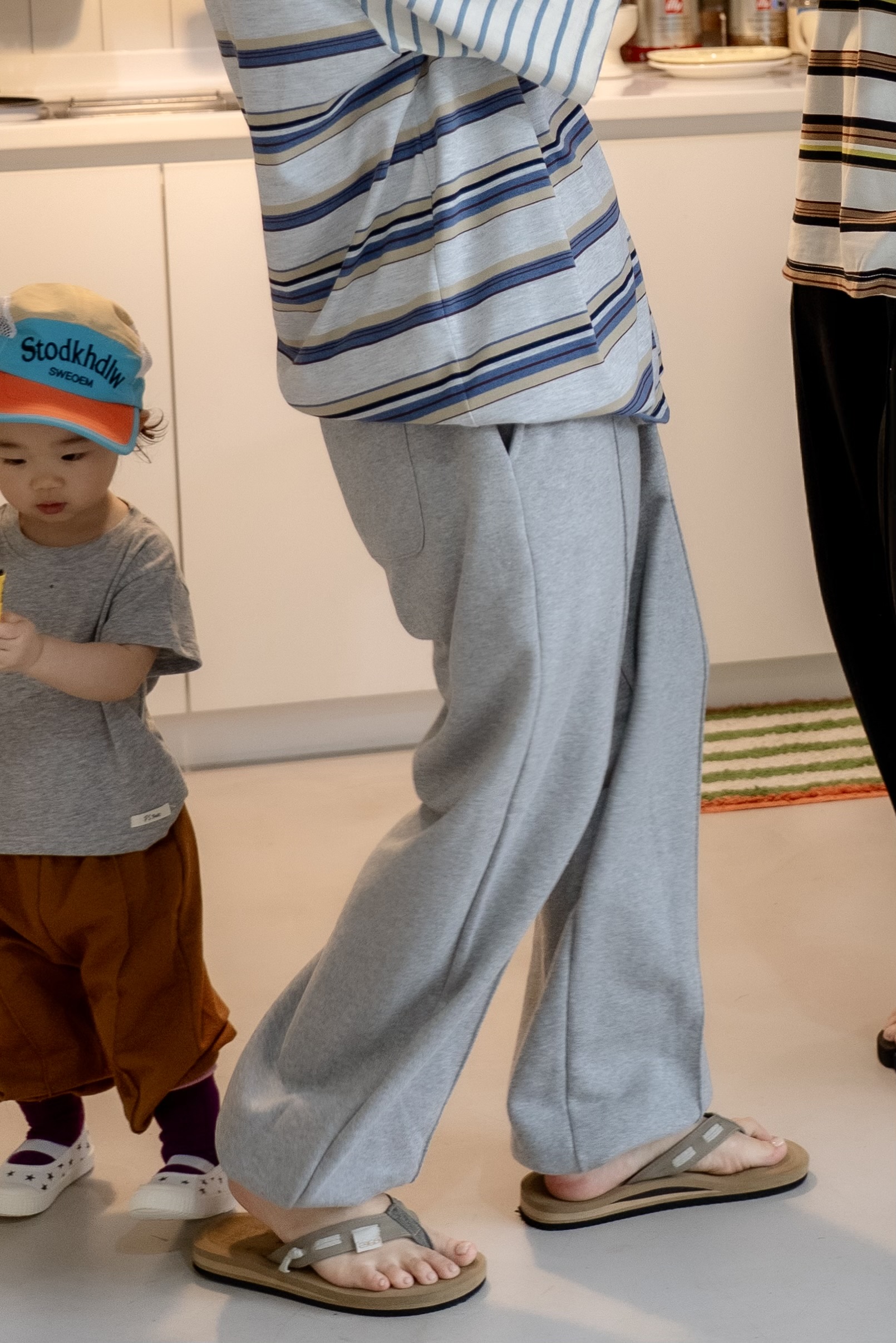 コットンウエストゴムワイドジョガーパンツトレーニングジョガーパンツ | 詳細画像3