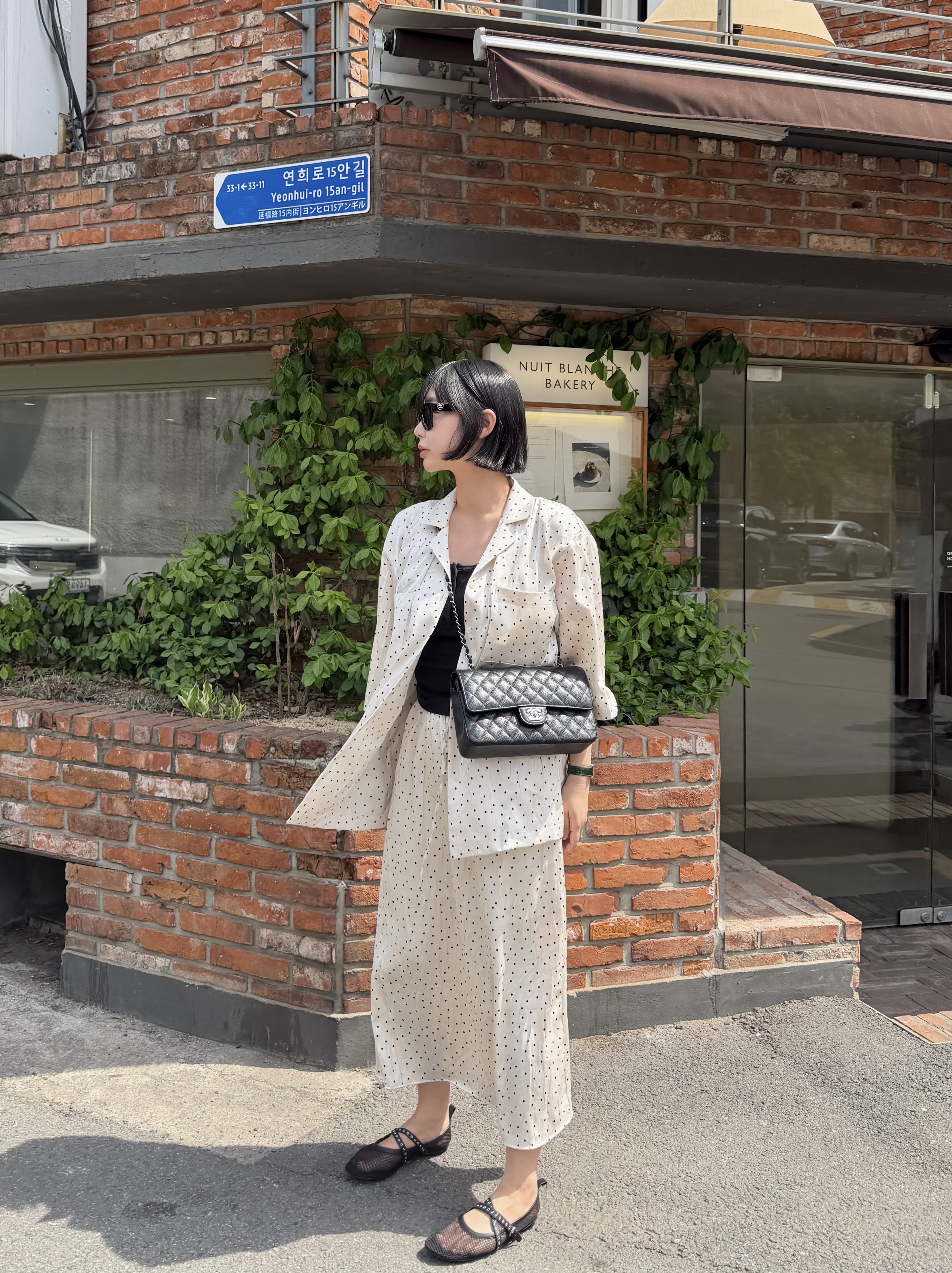 ウエストゴムスリムロングドットスカート | 詳細画像2