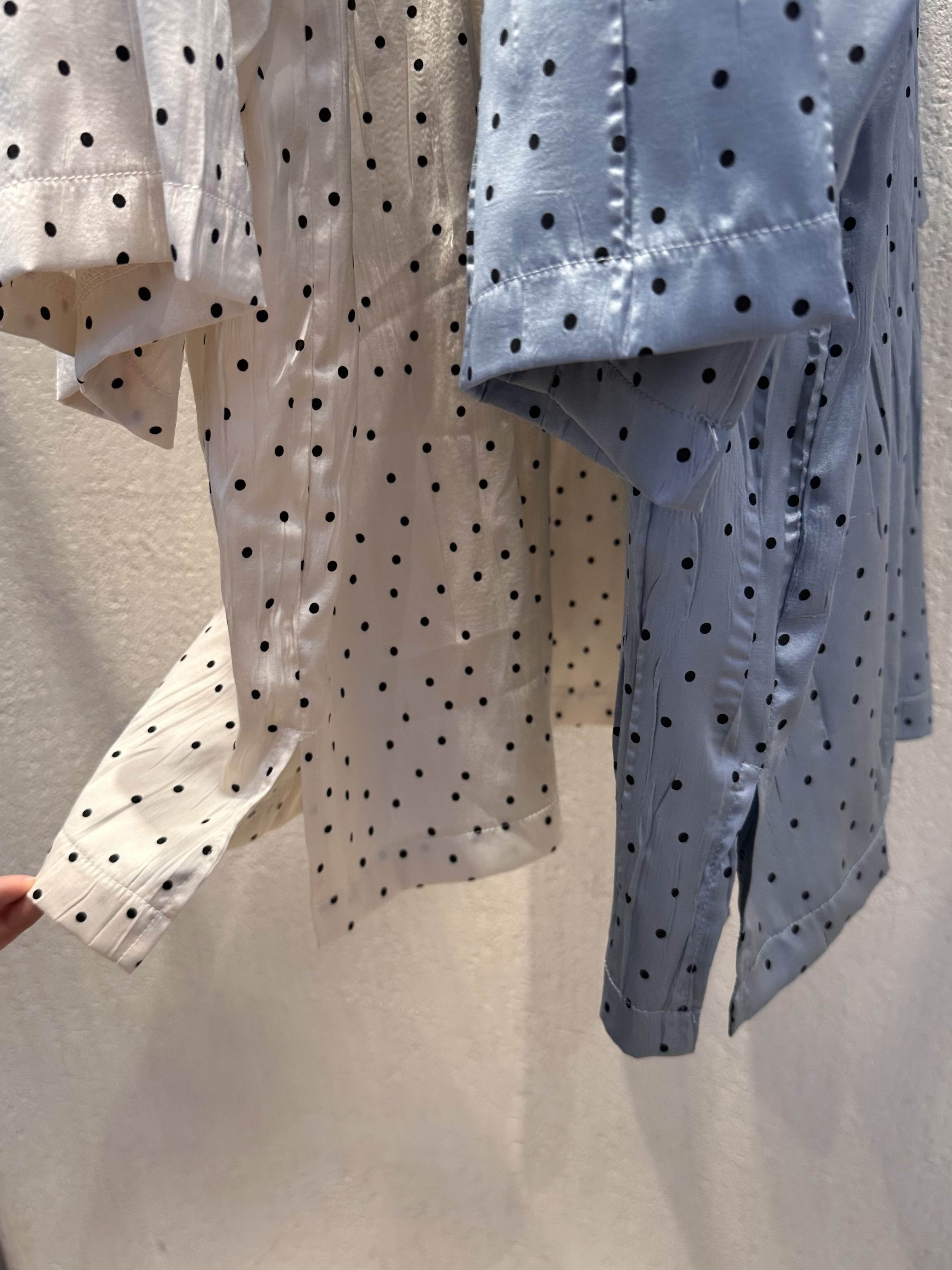 ボタンカラーボクシールーズ半袖長袖ドットシャツ | 詳細画像19