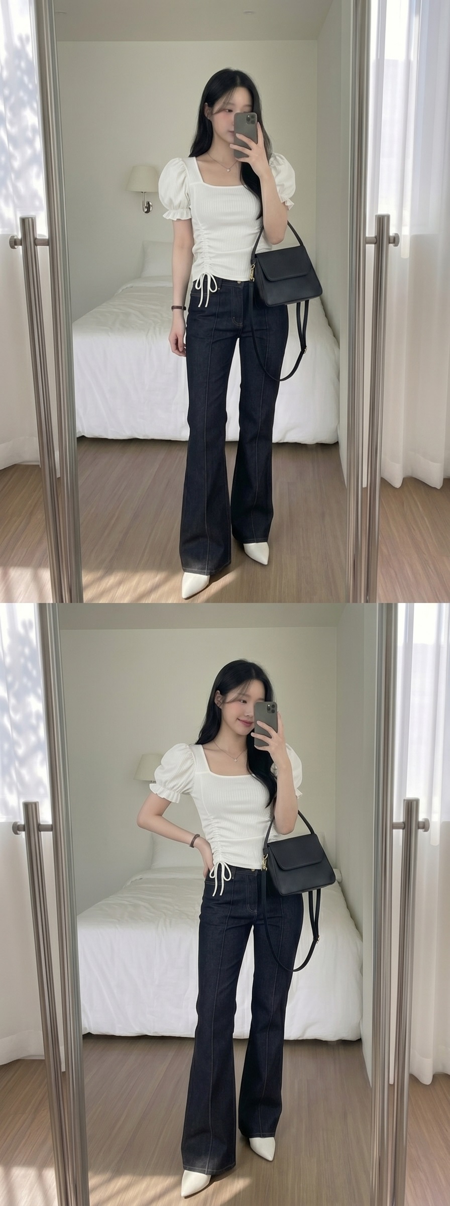 ノンウォッシュラインワイドブーツカットデニムパンツ | 詳細画像2