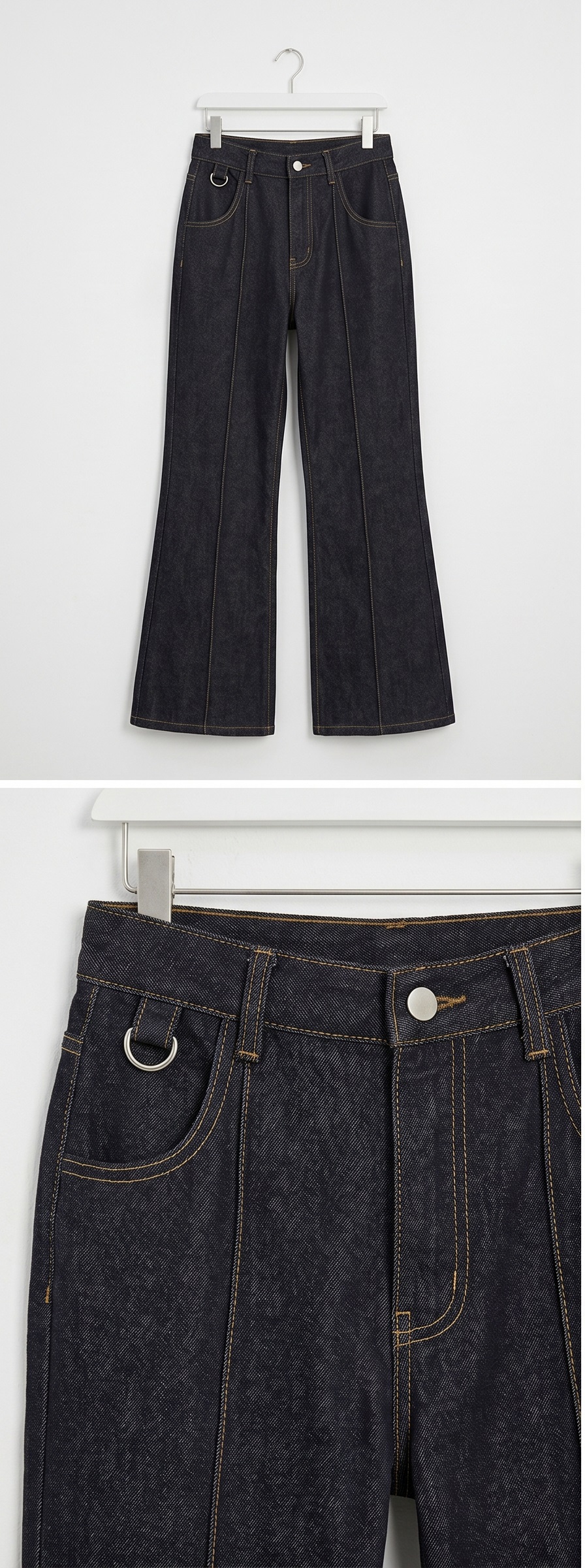 ノンウォッシュラインワイドブーツカットデニムパンツ | 詳細画像13