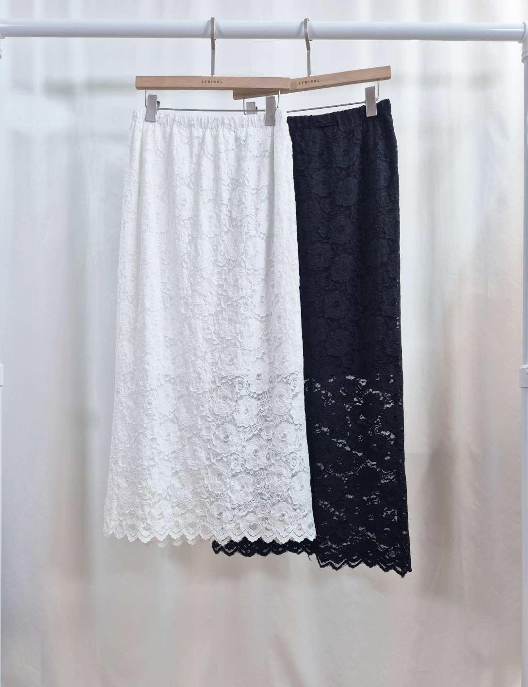 レースウエストゴムスリムロングスカート | 詳細画像6