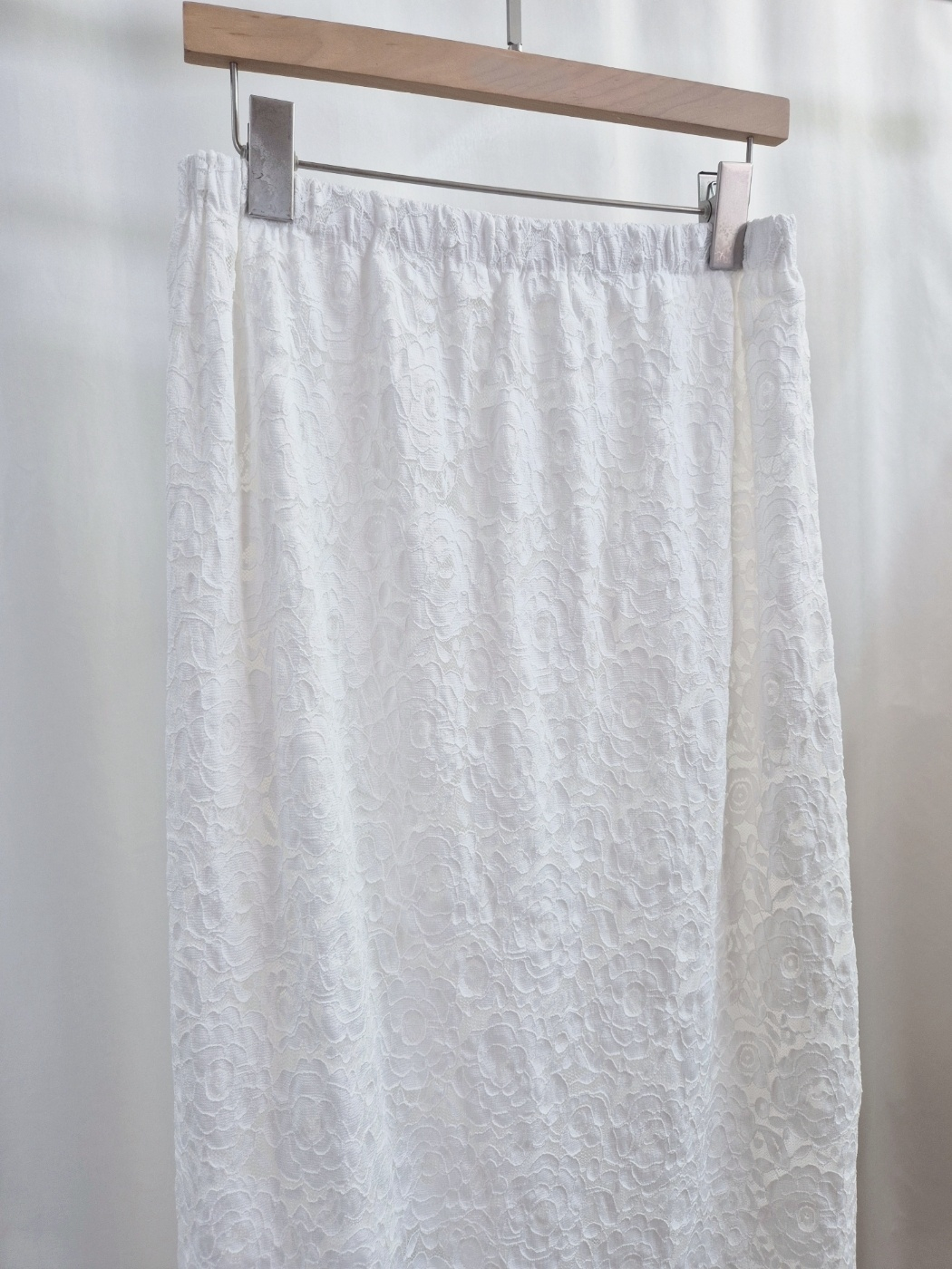 レースウエストゴムスリムロングスカート | 詳細画像10