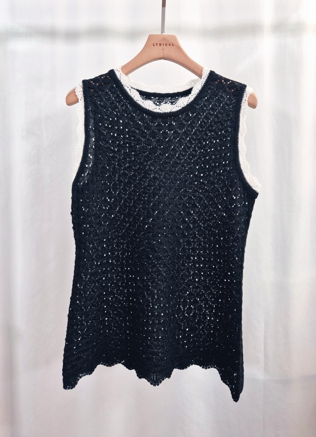 配色パンチングスリムニットキャミソール | 詳細画像8