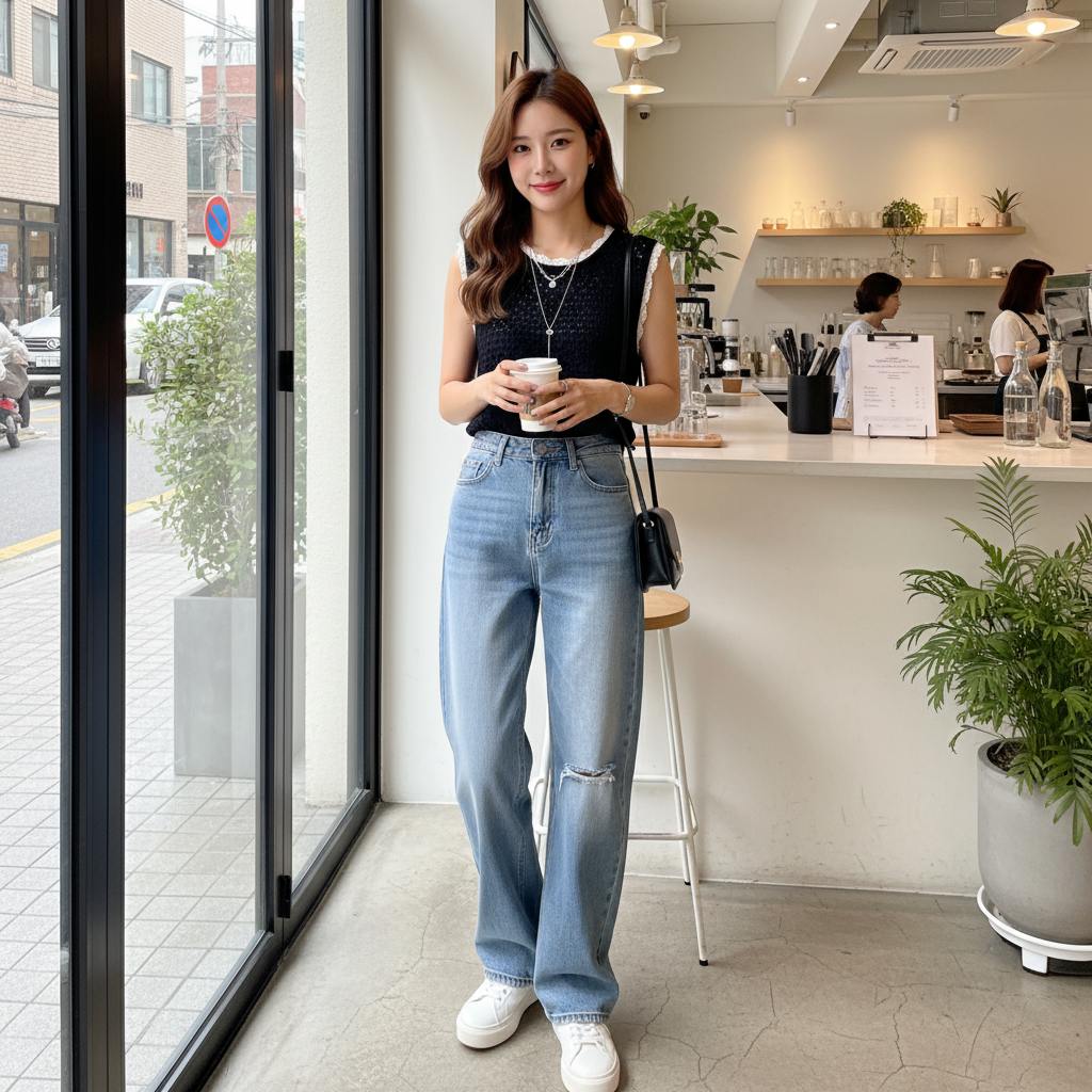 配色パンチングスリムニットキャミソール | 詳細画像5