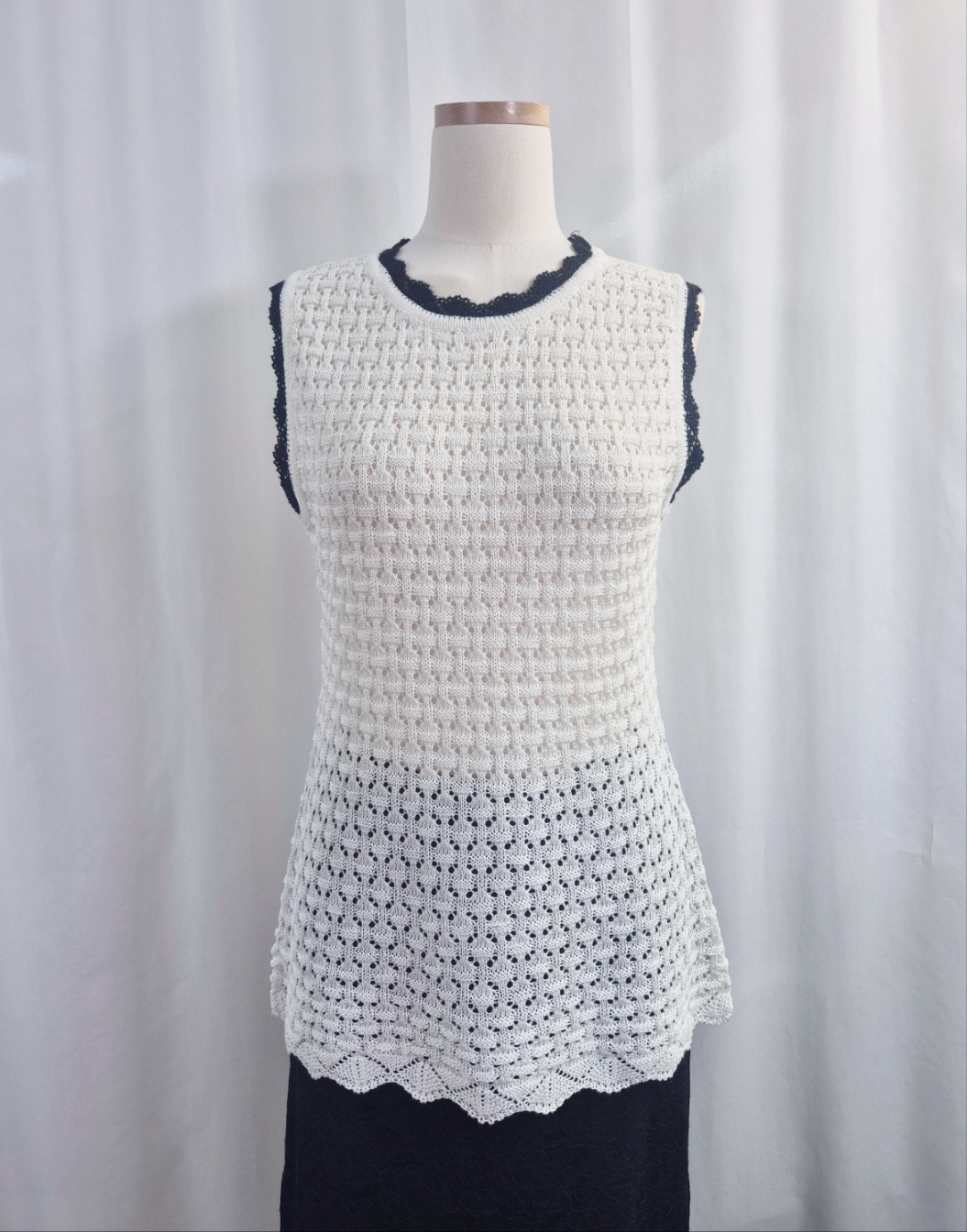 配色パンチングスリムニットキャミソール | 詳細画像12