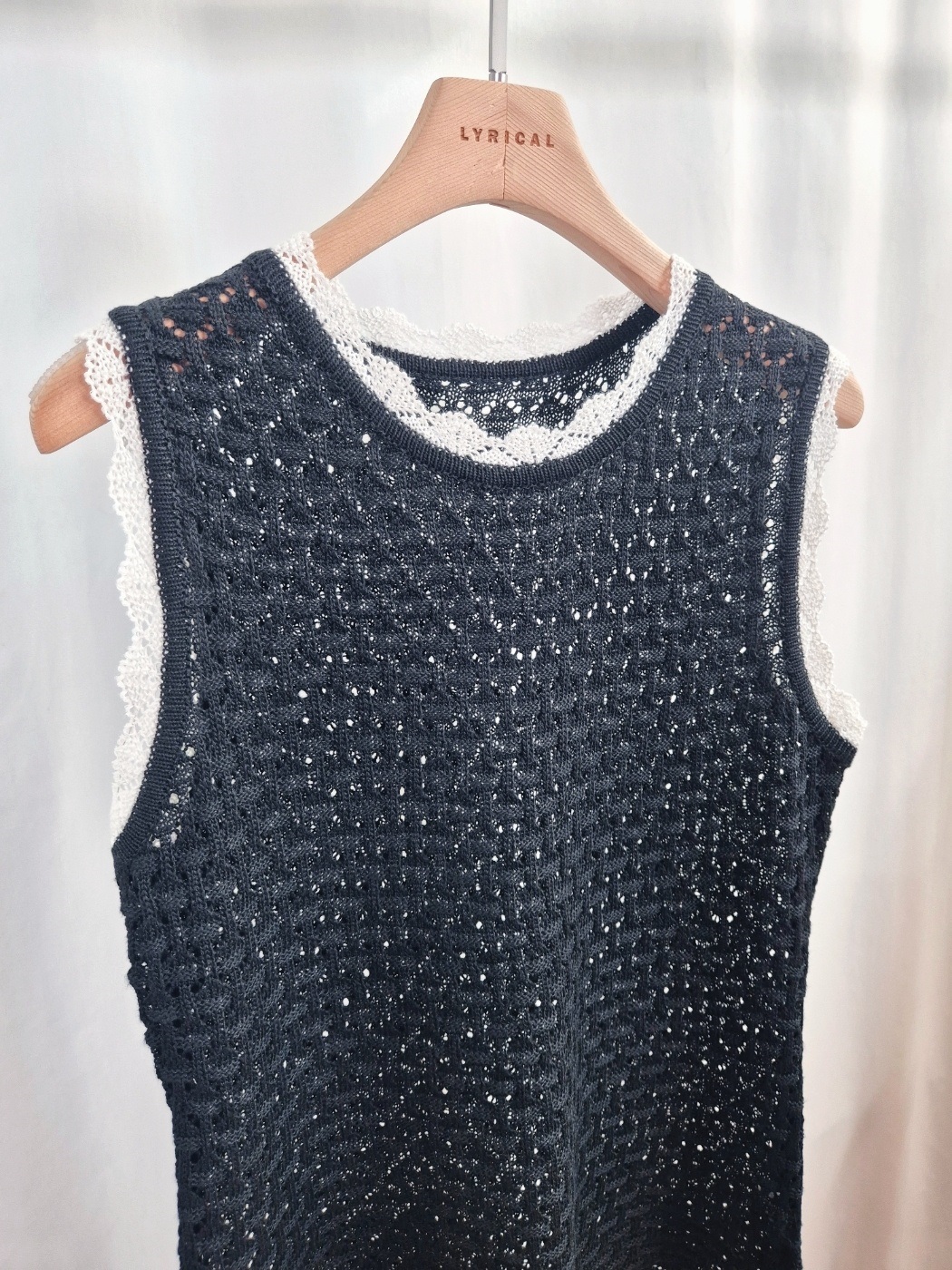 配色パンチングスリムニットキャミソール | 詳細画像9