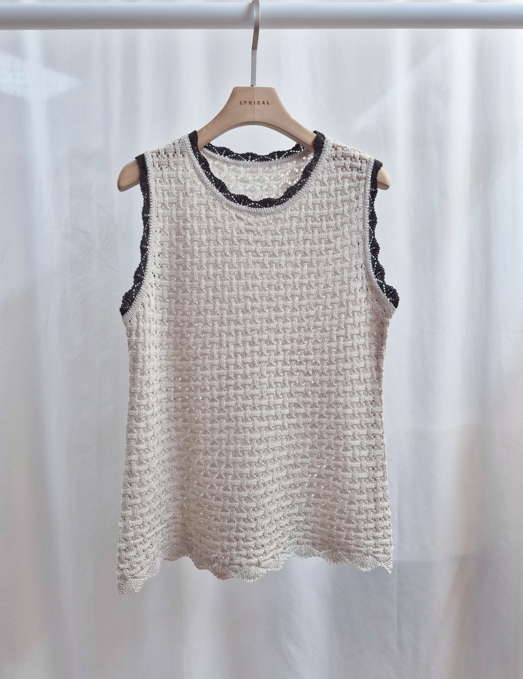 配色パンチングスリムニットキャミソール | 詳細画像10