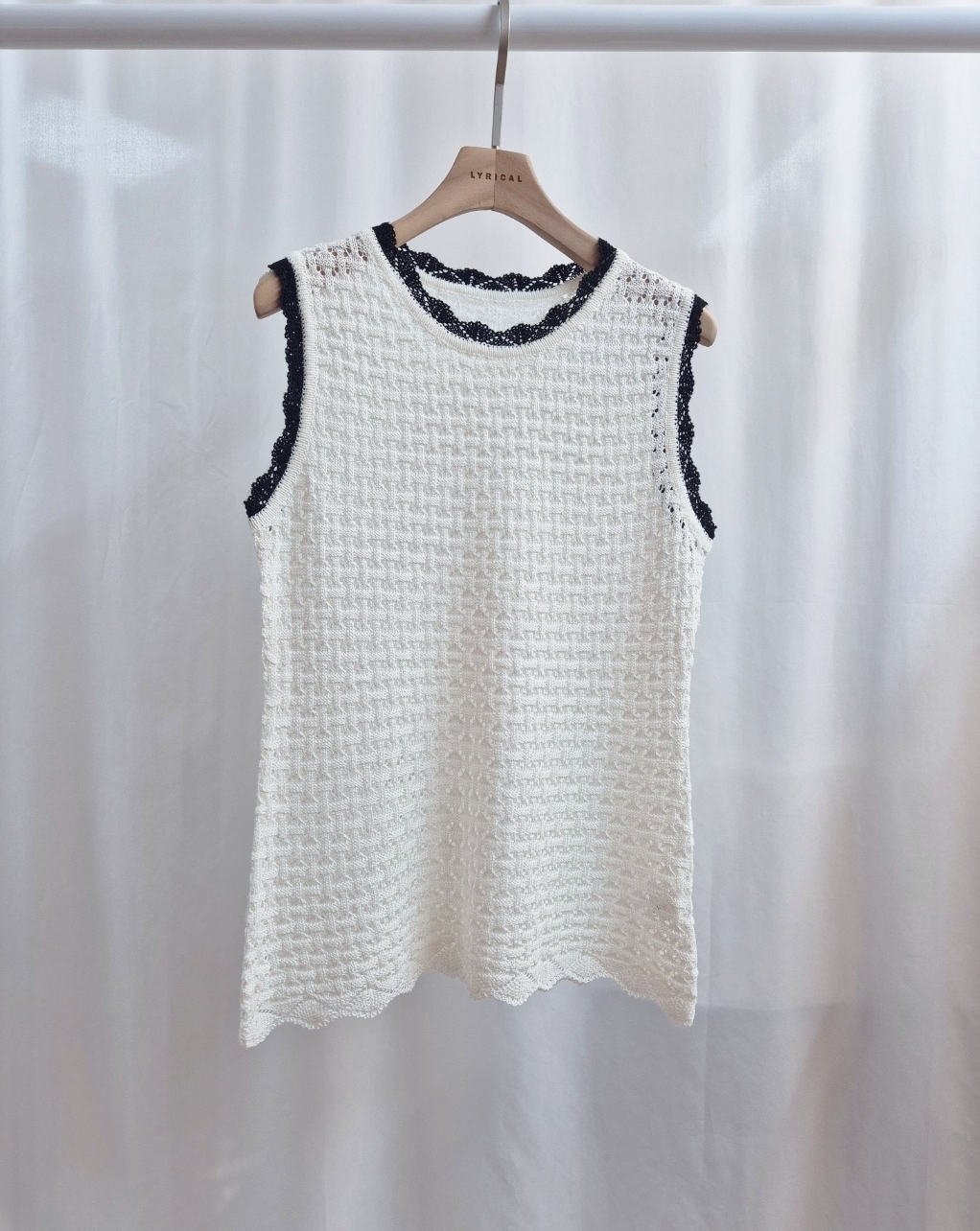 配色パンチングスリムニットキャミソール | 詳細画像11