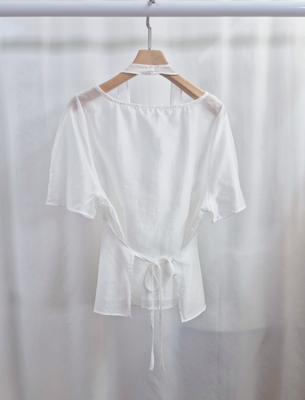 シースルーベーシックレイヤード風半袖ブラウス | 詳細画像9