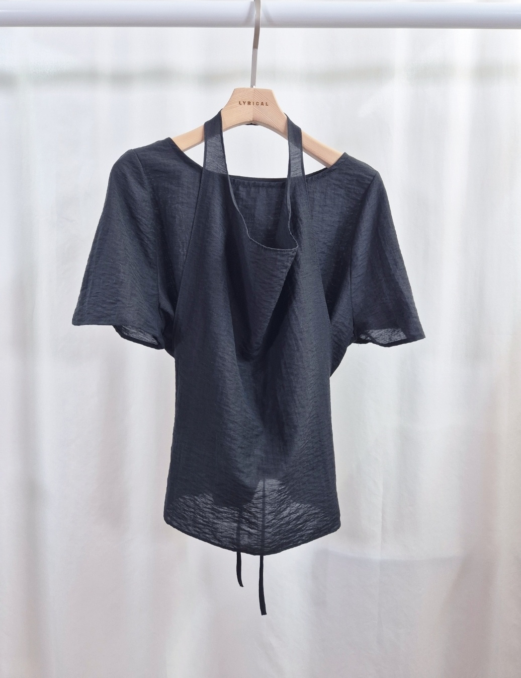 シースルーベーシックレイヤード風半袖ブラウス | 詳細画像10