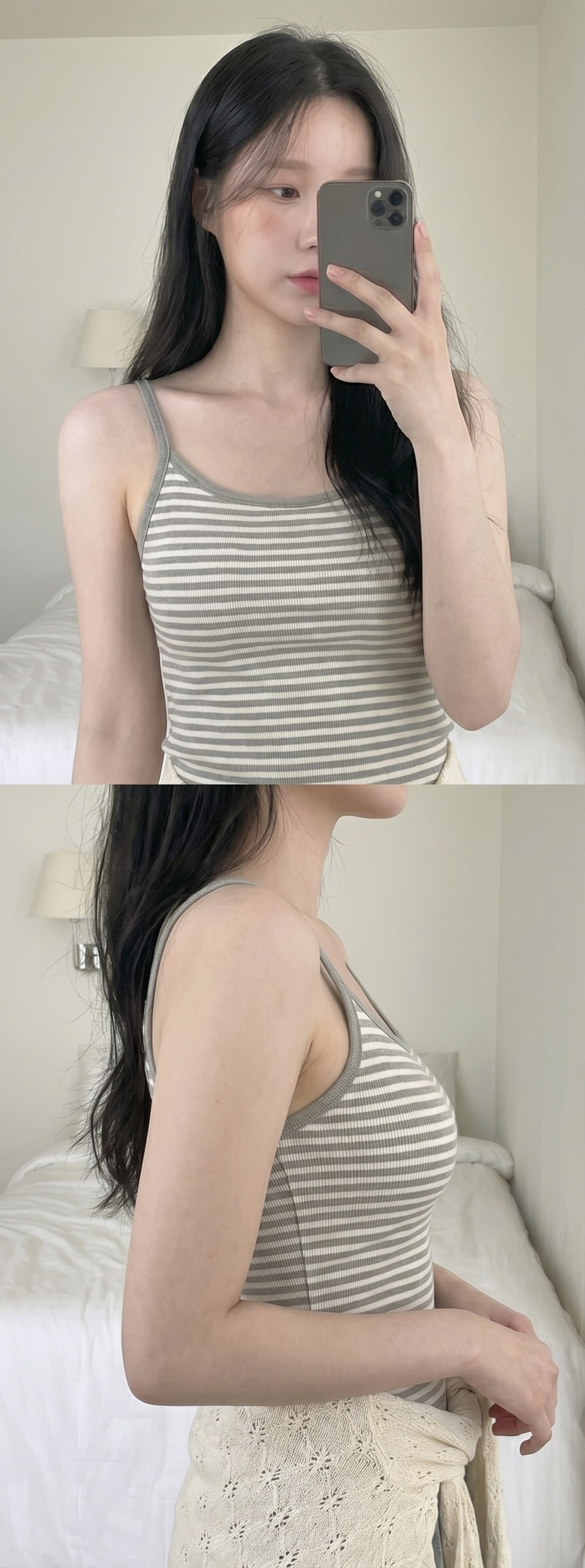 ラウンドネックパンチング長袖カーディガン | 詳細画像7