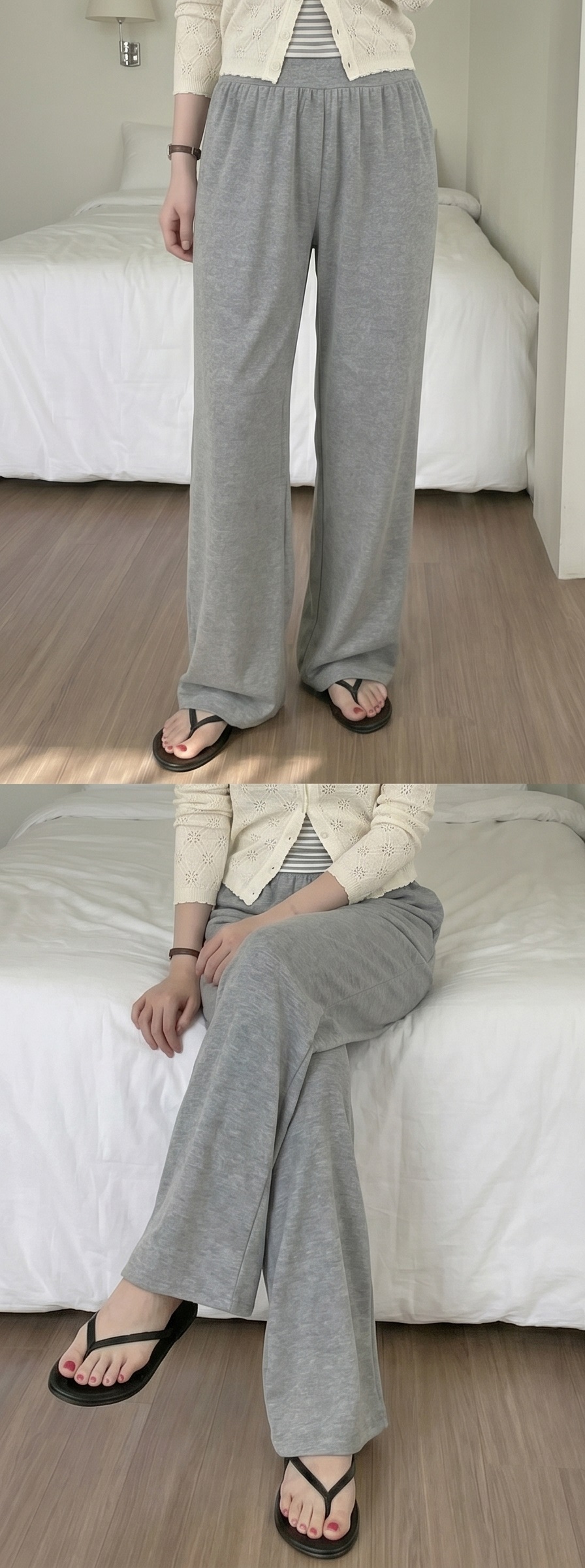 ポケットハイウエストウエストゴムワイドパンツ | 詳細画像10