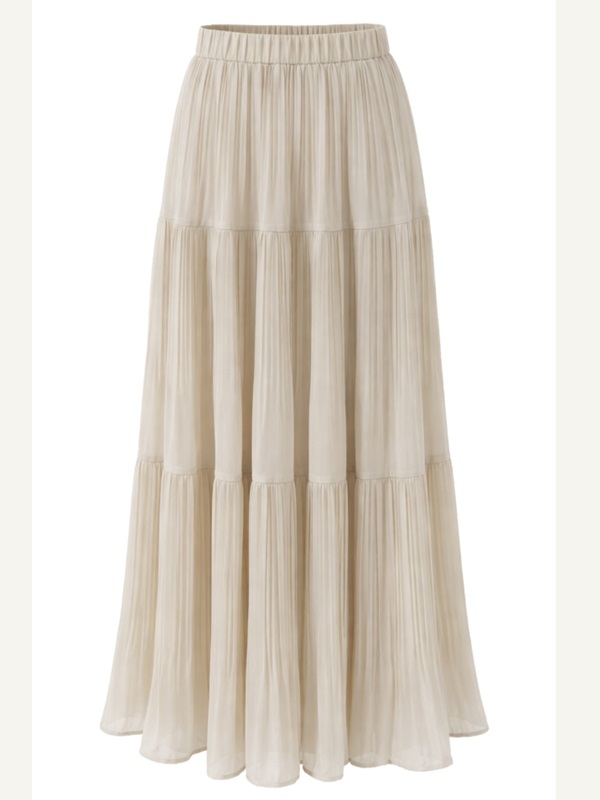 ウエストゴムフレンチスリーブロングAラインセットアップスカートニットベルト付 | 詳細画像10