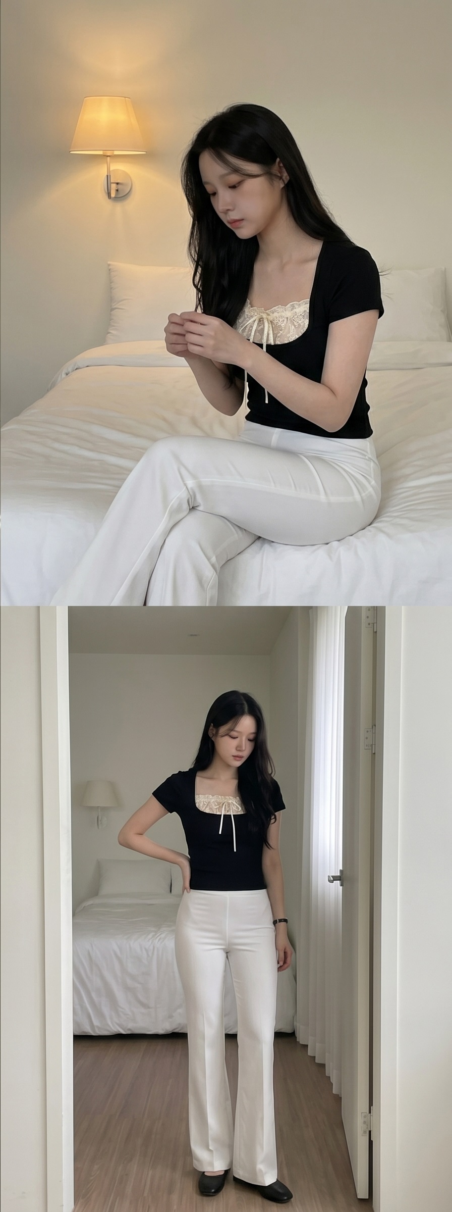 ストレッチウエストゴムストレートパンツ | 詳細画像14