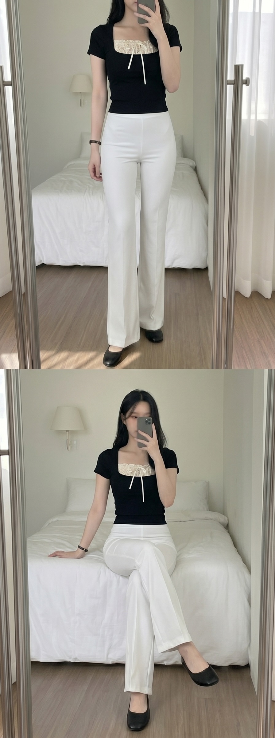 ストレッチウエストゴムストレートパンツ | 詳細画像17