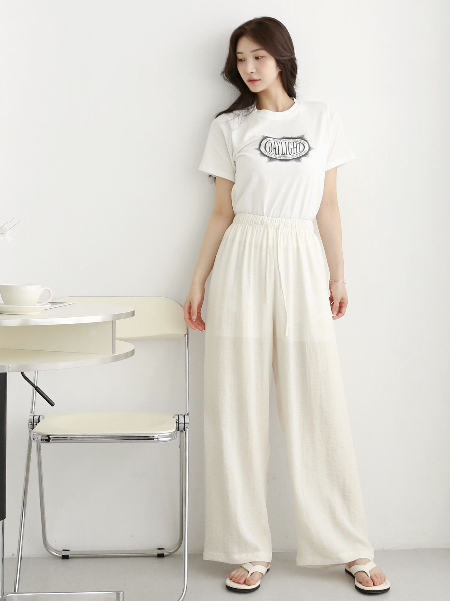 ドローストリングウエストゴムワイドパンツ | 詳細画像15