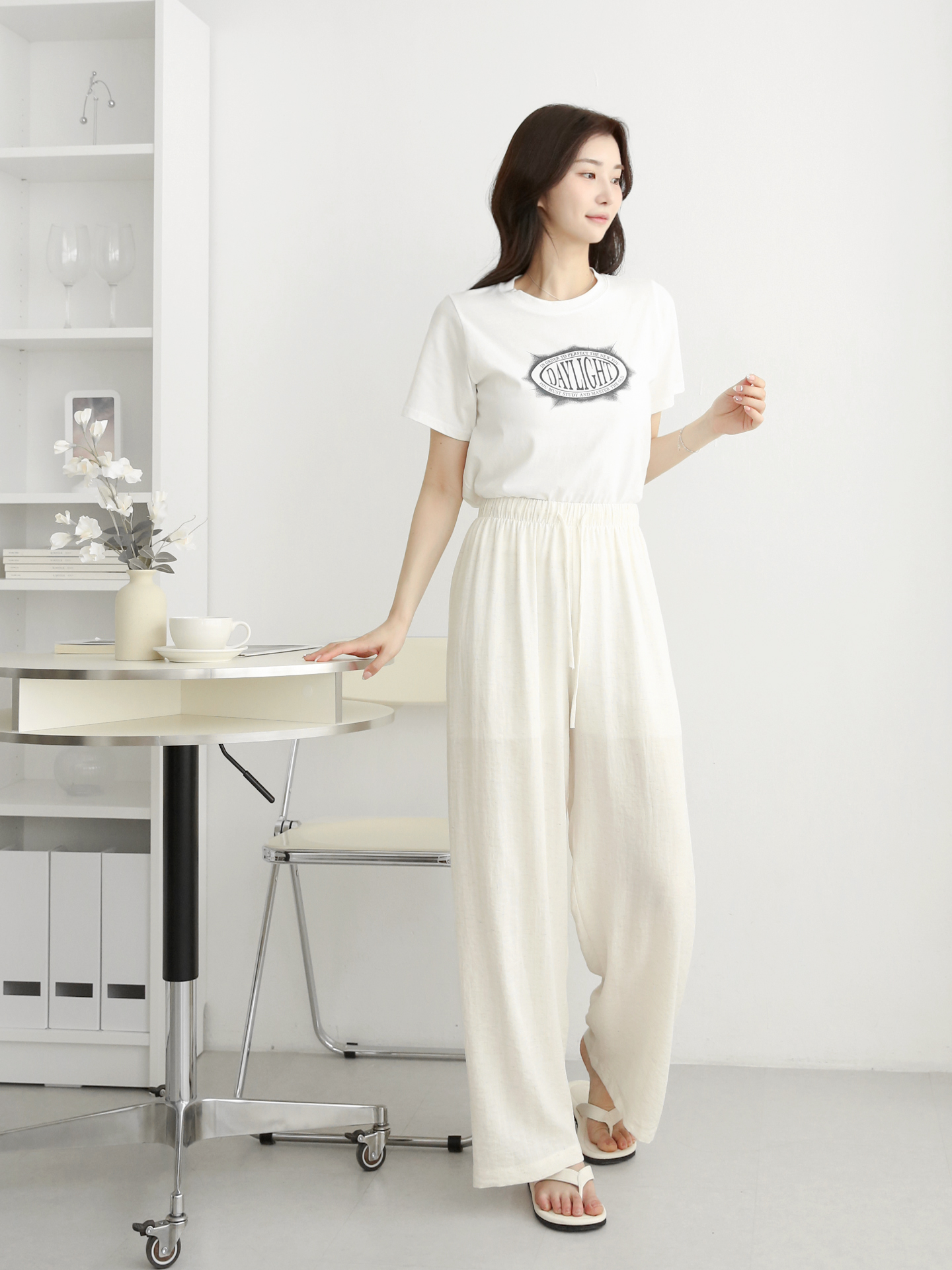 ドローストリングウエストゴムワイドパンツ | 詳細画像16