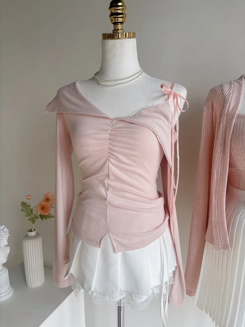 キュービックプリーツミニサイドジップスカートチェーンセット | mirangmirang | 詳細画像24