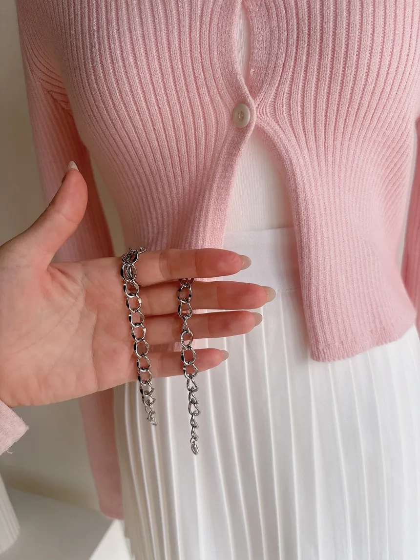 キュービックプリーツミニサイドジップスカートチェーンセット | mirangmirang | 詳細画像33