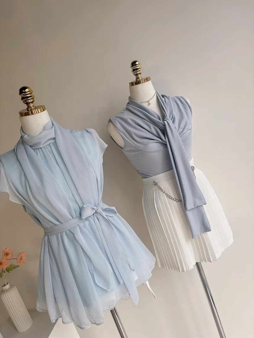 キュービックプリーツミニサイドジップスカートチェーンセット | mirangmirang | 詳細画像42