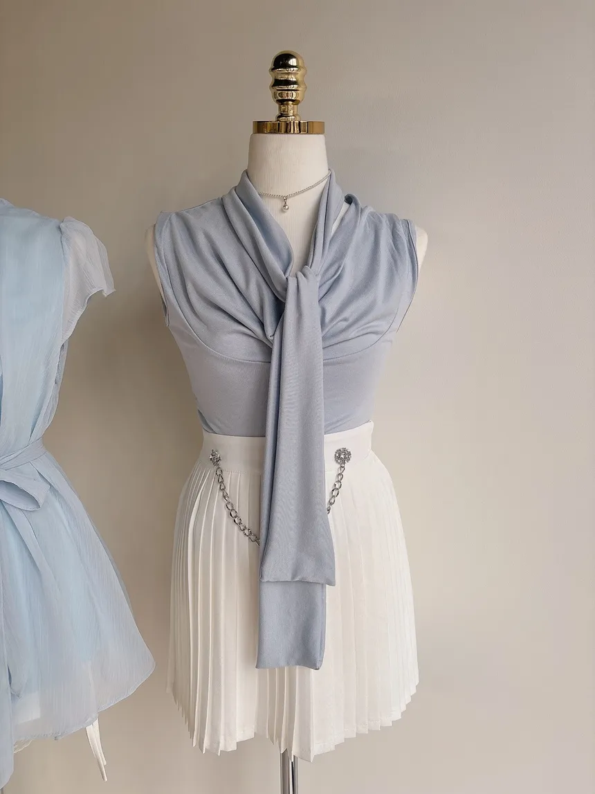 キュービックプリーツミニサイドジップスカートチェーンセット | mirangmirang | 詳細画像43