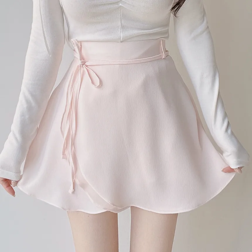 ミニフレアバックゴムスカートストラップ付 | mirangmirang | 詳細画像2