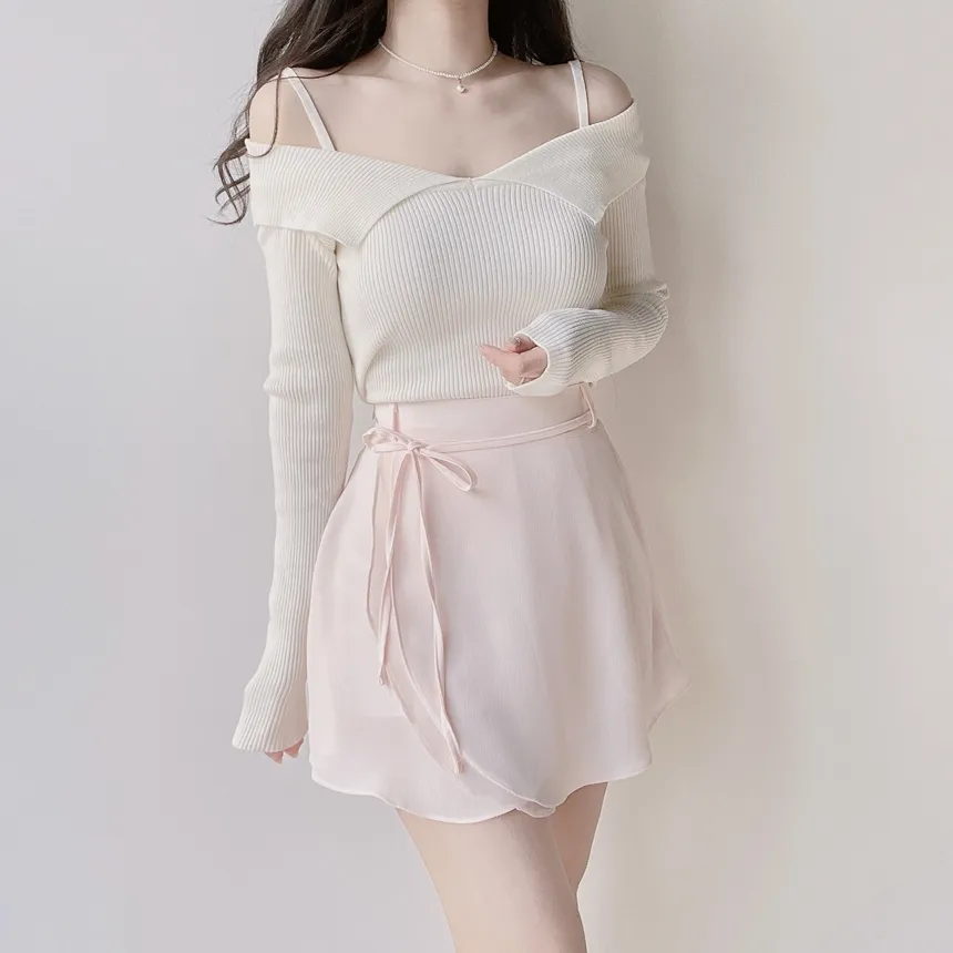 ミニフレアバックゴムスカートストラップ付 | mirangmirang | 詳細画像8