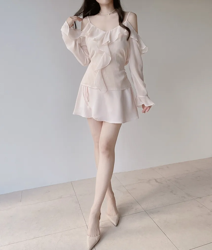 ミニフレアバックゴムスカートストラップ付 | mirangmirang | 詳細画像15