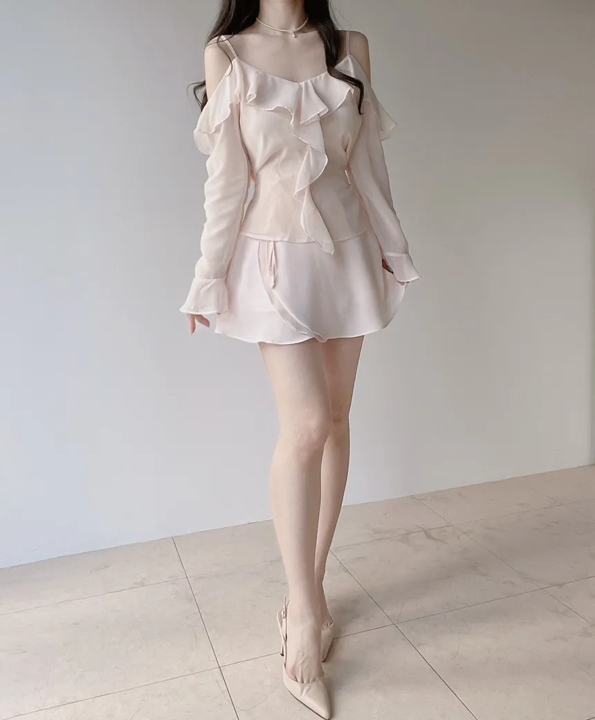 ミニフレアバックゴムスカートストラップ付 | mirangmirang | 詳細画像17