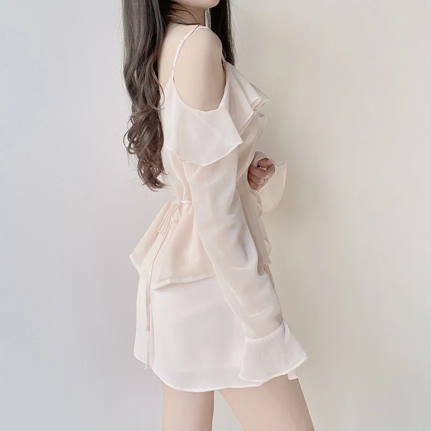 ミニフレアバックゴムスカートストラップ付 | mirangmirang | 詳細画像19